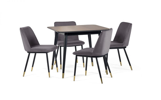 Findlay Rectangular Table & 4 Delaunay Grey Chairs