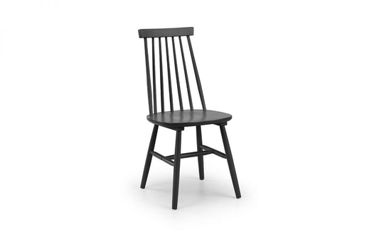 Alassio Spindle Back Dining Chair - Black