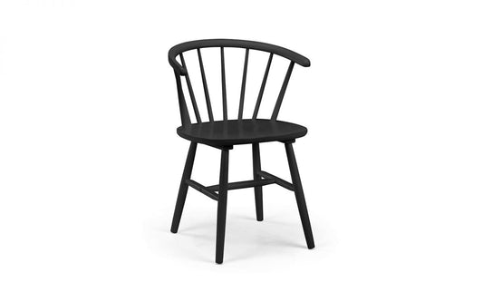 Modena Curved Back Dining Chair - Black
