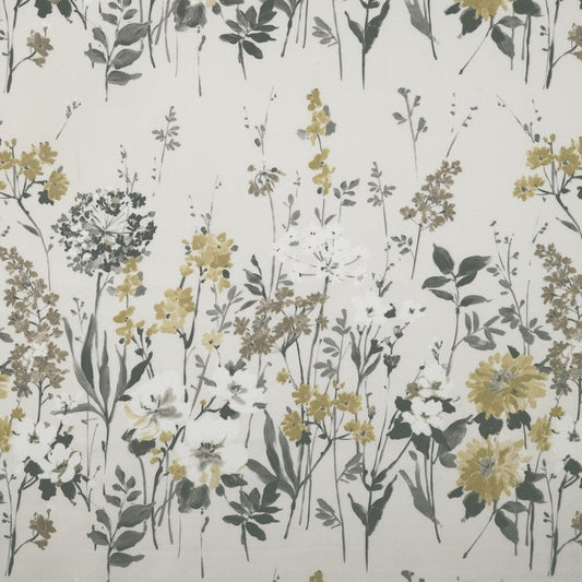 Wild Meadow Charcoal Curtain