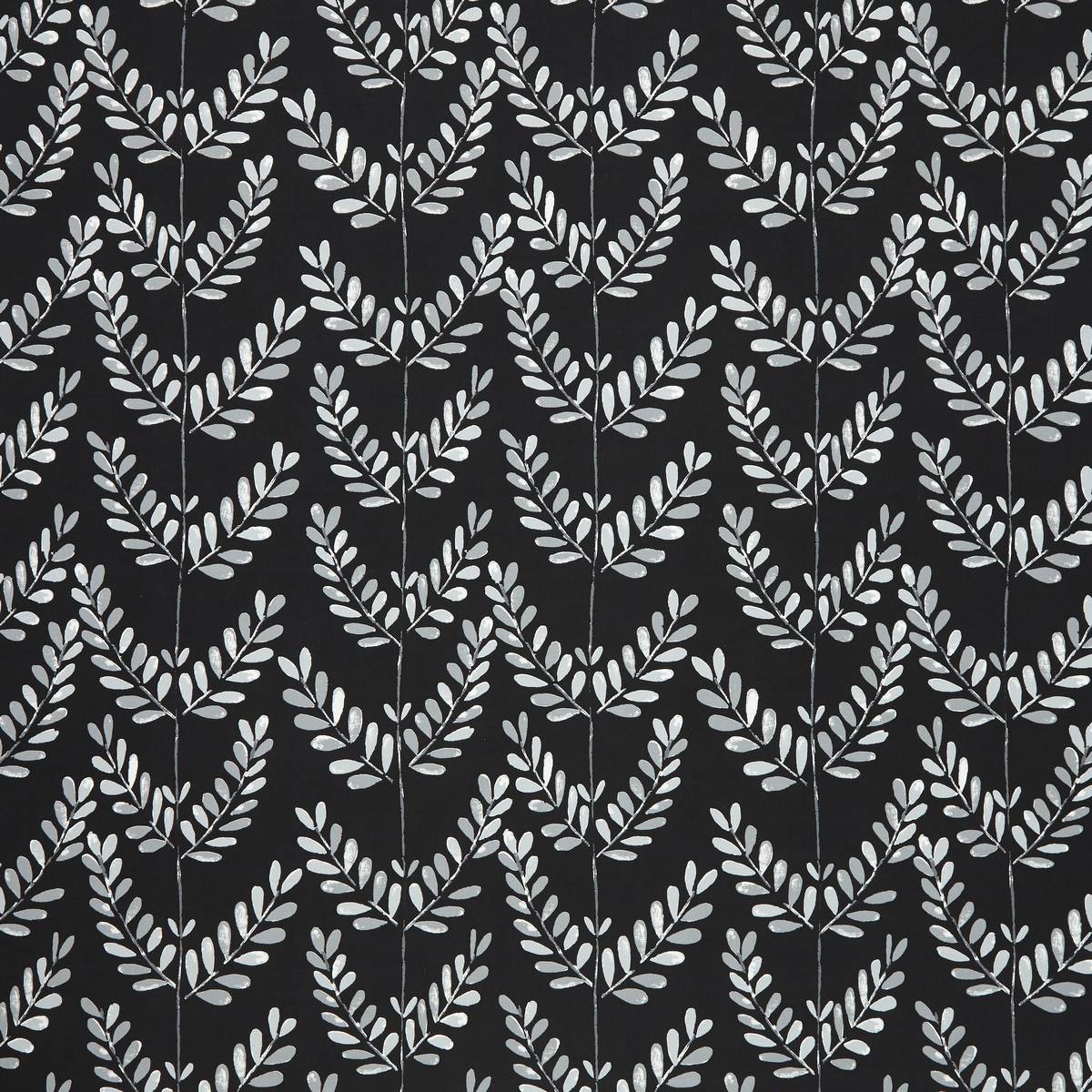 Scandi Sprig Noir Curtain