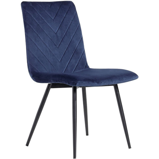 The Chair Collection - Retro Dining - Blue Velvet