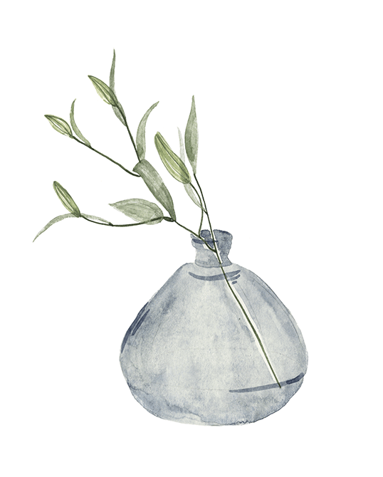 Misty Grey Vase II CV8687B