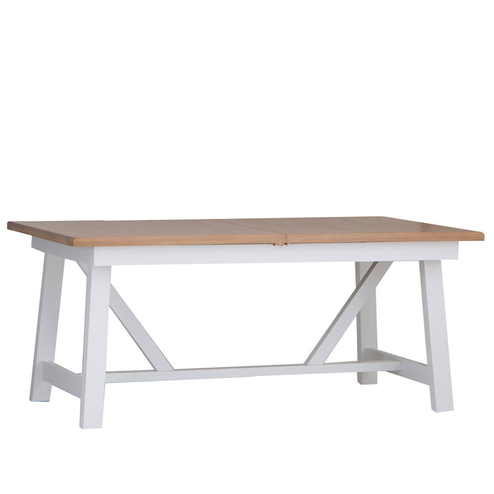 EA Dining White - 1.8m Refectory Butterfly Extending table