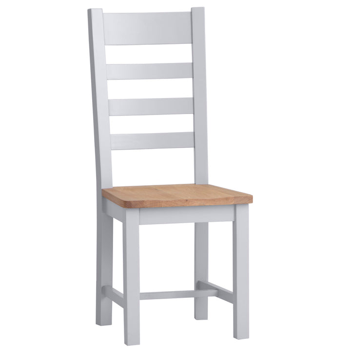 EA Dining Grey - Ladder back chair wooden seat
