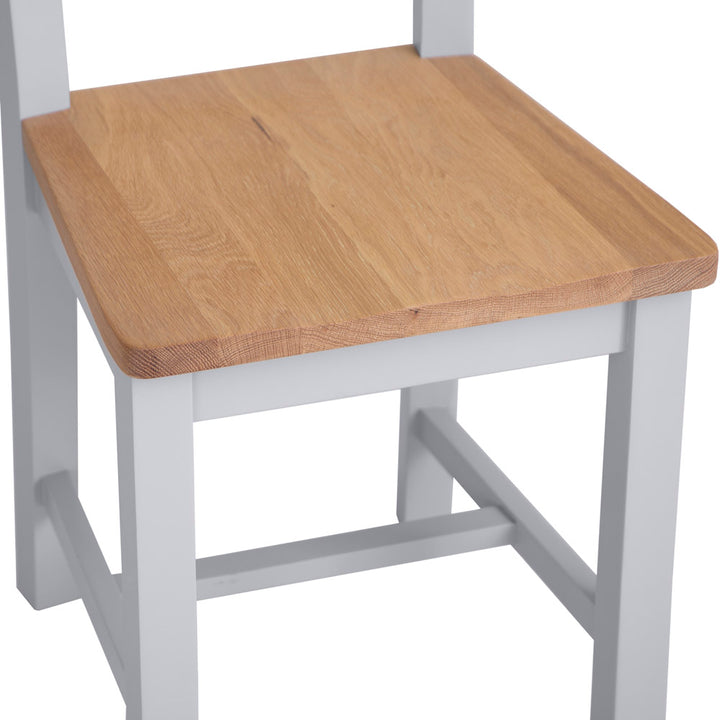 EA Dining Grey - Ladder back chair wooden seat