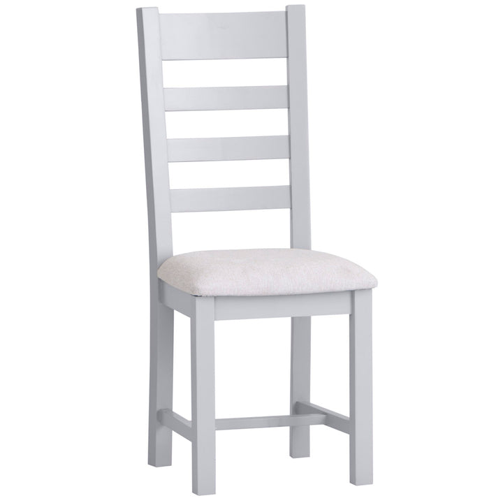 EA Dining Grey - Ladder back chair fabric seat