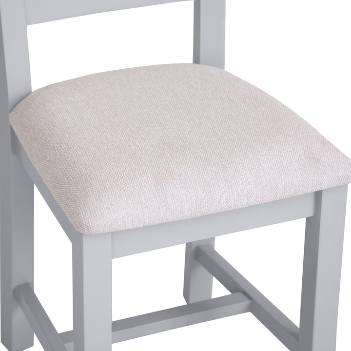 EA Dining Grey - Ladder back chair fabric seat