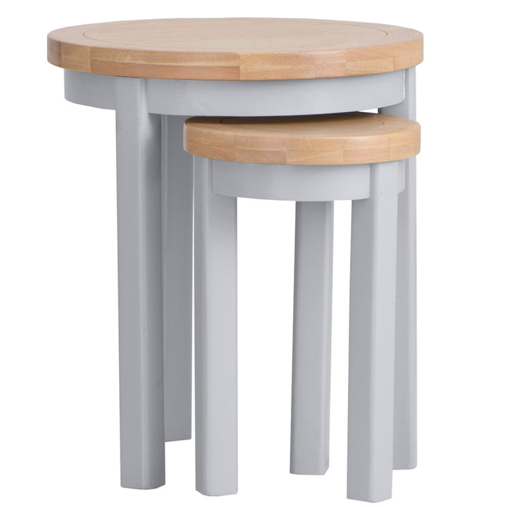 EA Dining Grey - Round Nest of 2 Tables