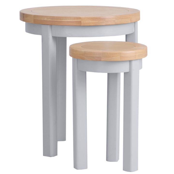 EA Dining Grey - Round Nest of 2 Tables