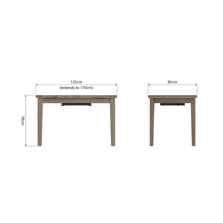 FO Dining - 1.25m Butterfly Extending Table