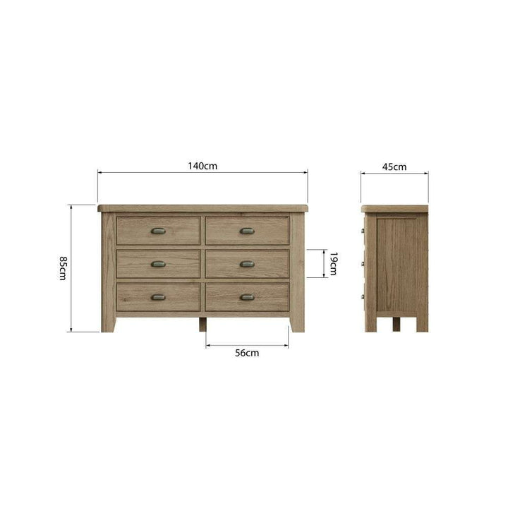 HO Bedroom - 6 Drawer Chest