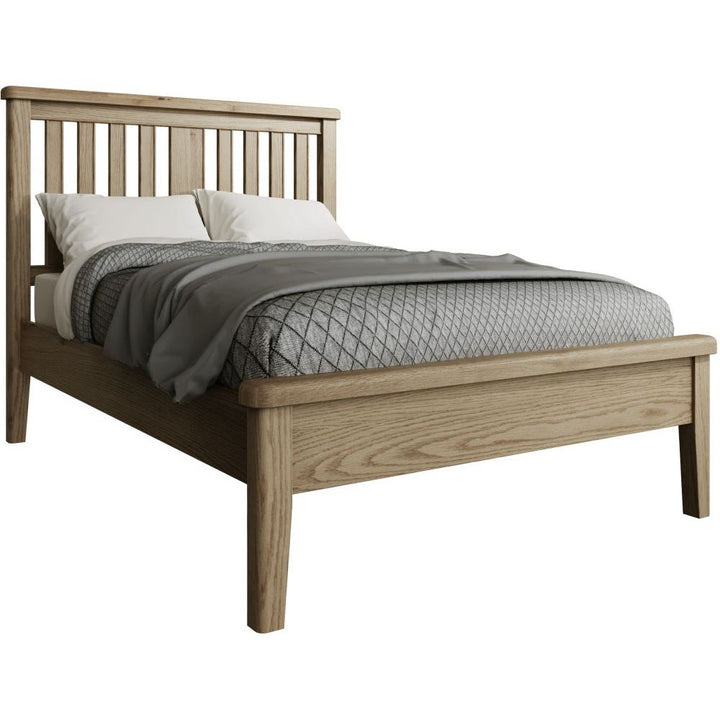 HO 4'6 Bed with Wooden Headboard and Low End Footboard