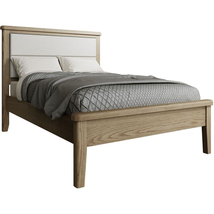 HO 4'6 Bed with Fabric Headboard and Low End Footboard