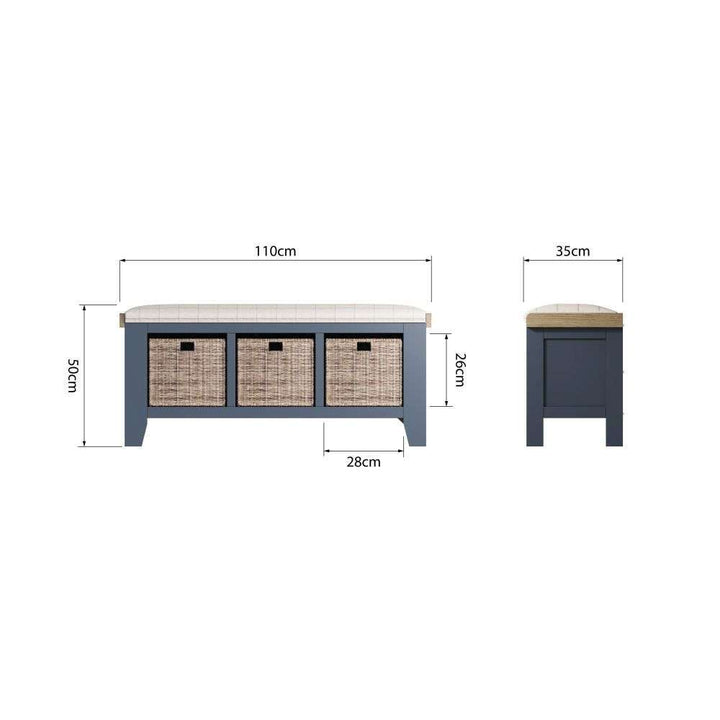 HOP Dining & Occasional Blue - Hall Bench