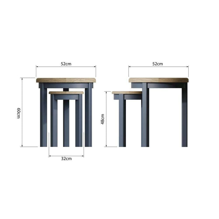 HOP Dining & Occasional Blue - Round Nest of Tables