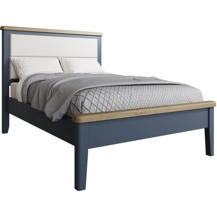 HOP 4'6 Bed with Fabric Headboard and Low End Footboard