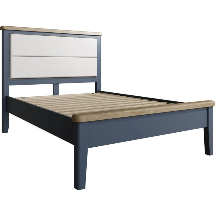 HOP 4'6 Bed with Fabric Headboard and Low End Footboard