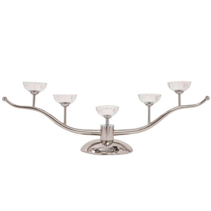 Mint Homeware - Nickel Plated & Crystal Tea Light Holder