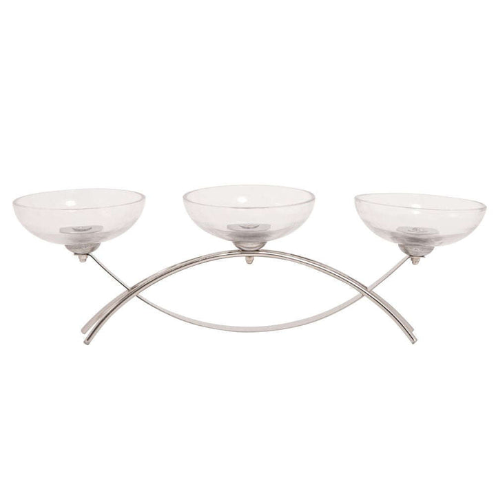 Mint Homeware - Nickel Plated & Glass Tea Light Holder