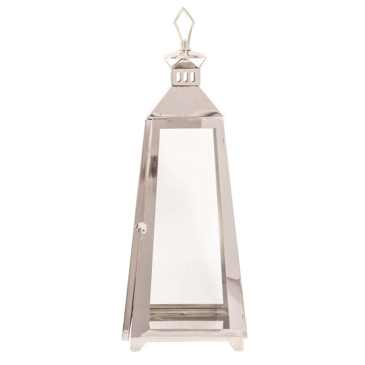 Mint Homeware - Nickel Plated & Glass Lantern - Small