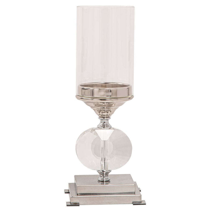 Mint Homeware - Nickel Plated, Crystal & Glass Candle Holder - Small