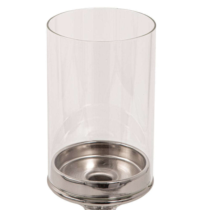 Mint Homeware - Nickel Plated, Crystal & Glass Candle Holder - Small