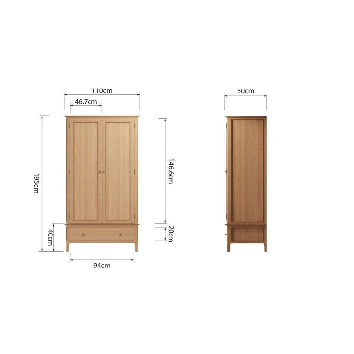 NT Bedroom - Large 2 Door Wardrobe