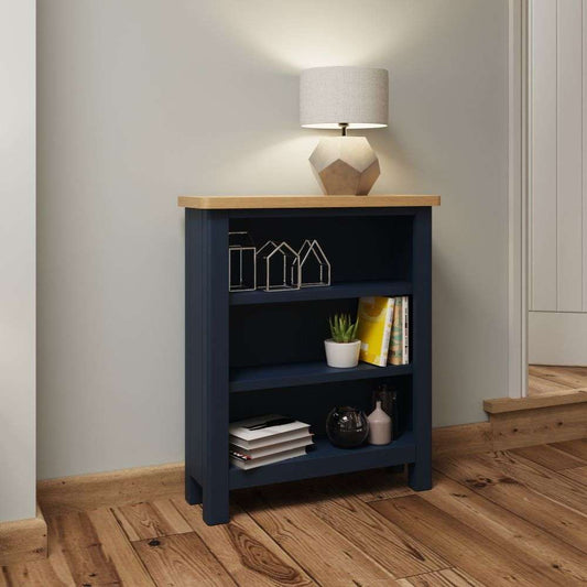 RA Dining Blue - Small Wide Bookcase
