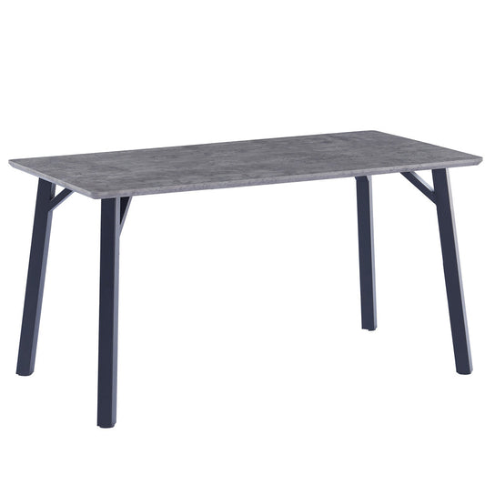 The Table Collection - 1.8m Fixed Top Dining Table Concrete effect