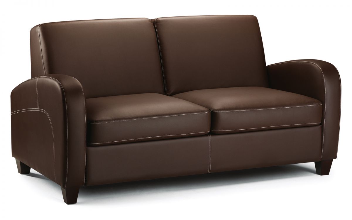 Vivo Sofabed in Chestnut Faux Leather