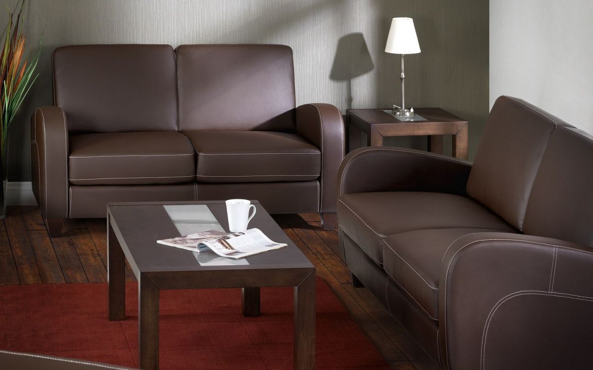 Vivo Sofabed in Chestnut Faux Leather