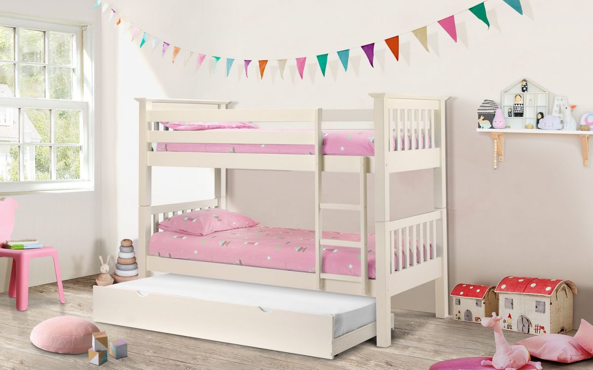 Barcelona Bunk Bed - Stone White