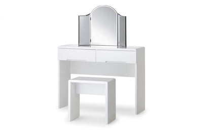 Manhattan Dressing Table with 2 Drawers - White