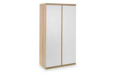 Jupiter 2 Door Wardrobe - White/Oak