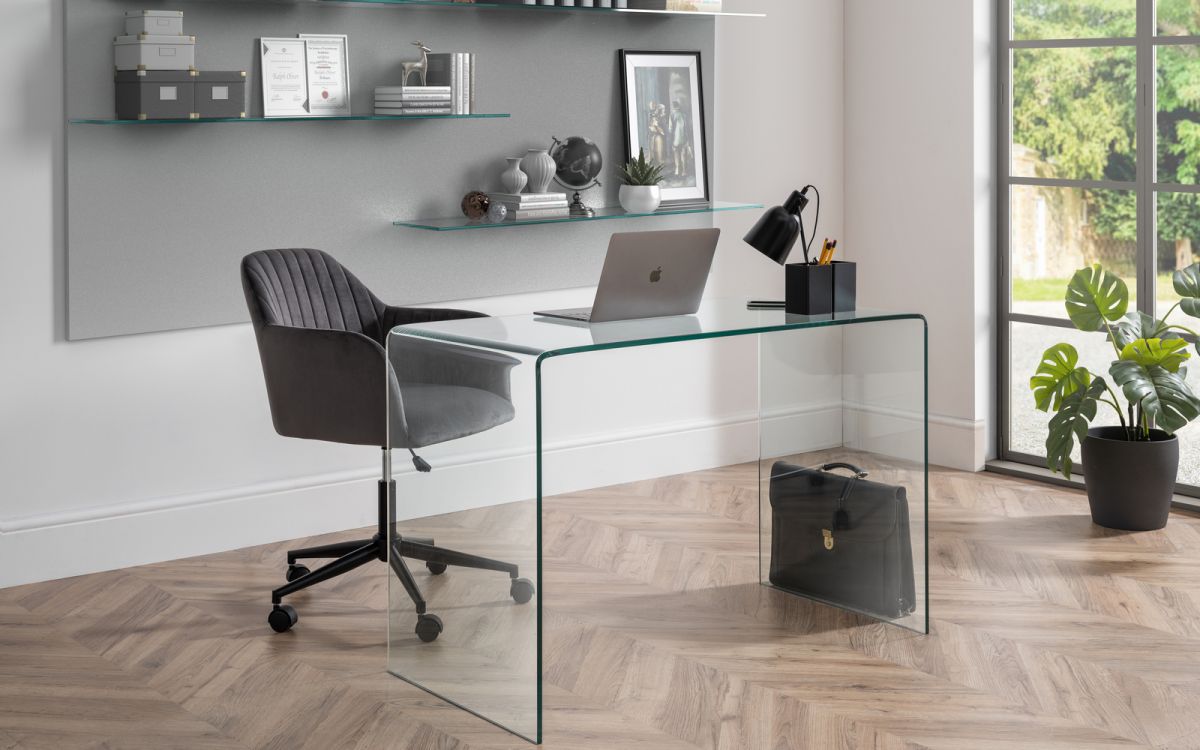 Amalfi Desk & Kahlo Grey Office Chair