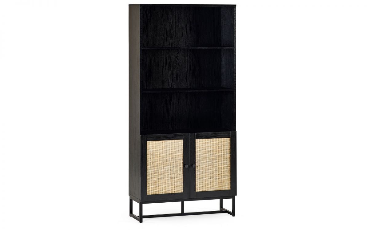 Padstow Tall Bookcase - Black