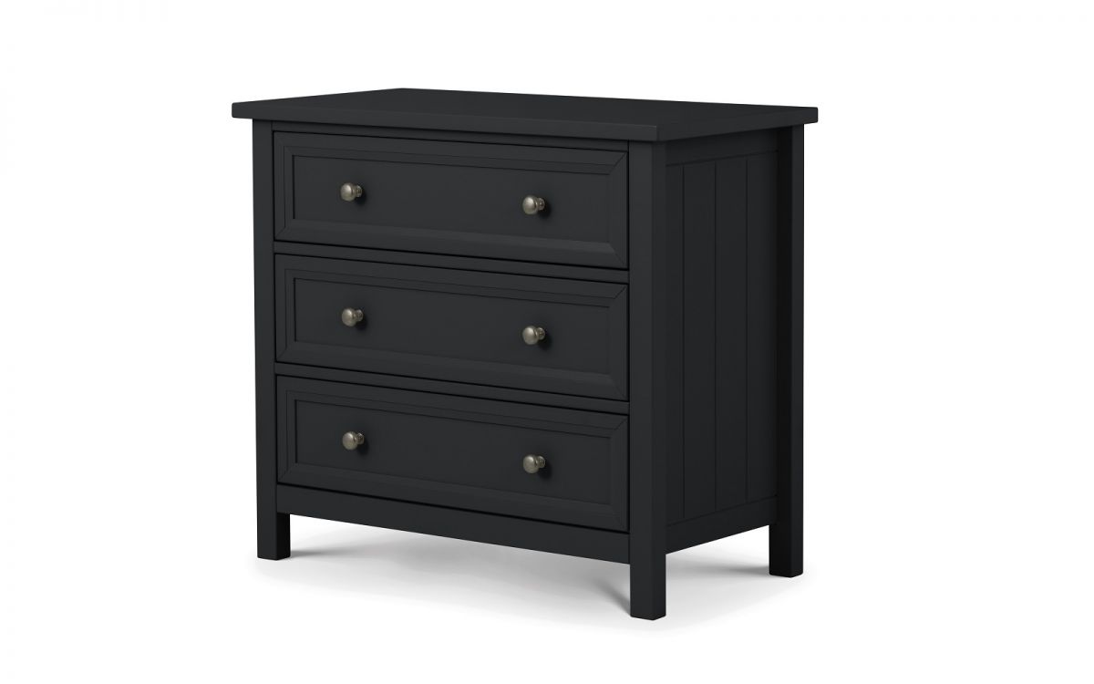 Maine 3 Drawer Chest - Anthracite