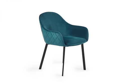 Lima Dining Chair - Teal Velvet