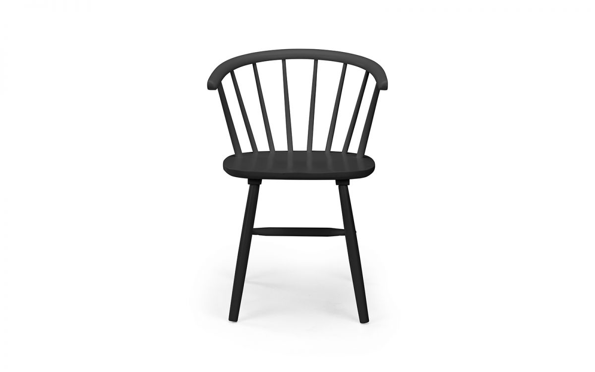 Modena Curved Back Dining Chair - Black