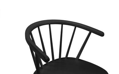 Modena Curved Back Dining Chair - Black