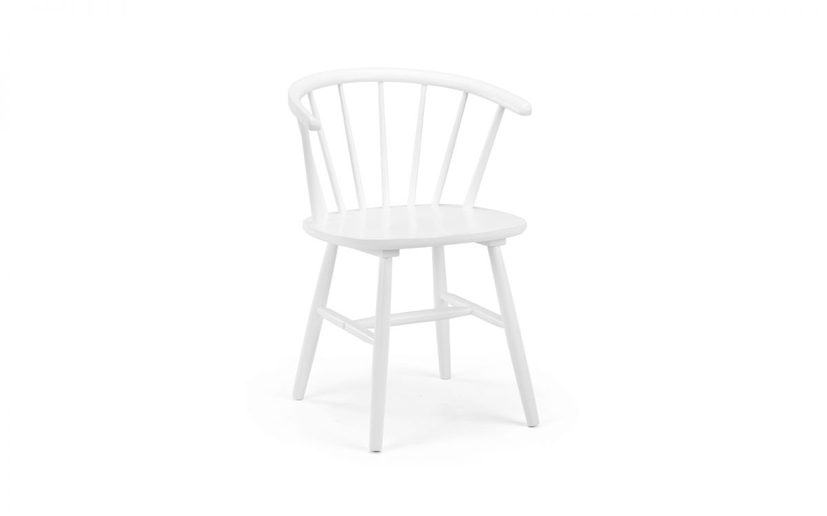 Modena Curved Back Dining Chair - White