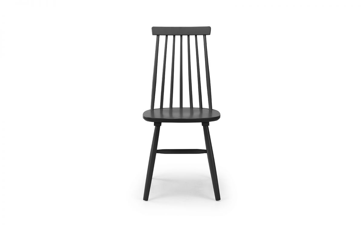 Alassio Spindle Back Dining Chair - Black