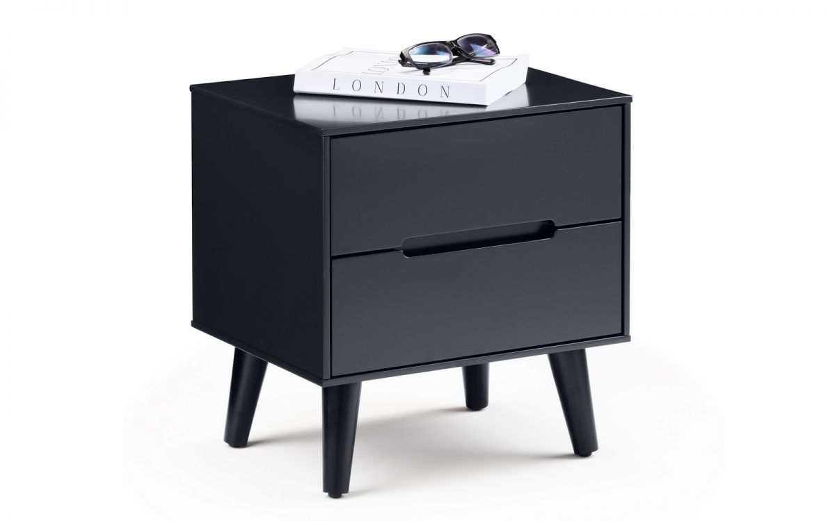 Alicia 2 Drawer Bedside - Anthracite