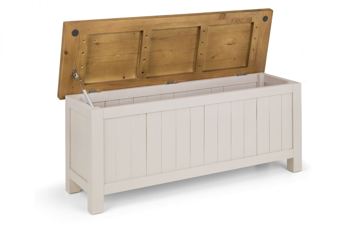 Aspen Storage Bench - Grey Wash