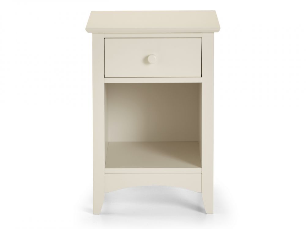 Cameo 1 Drawer Bedside - Stone White