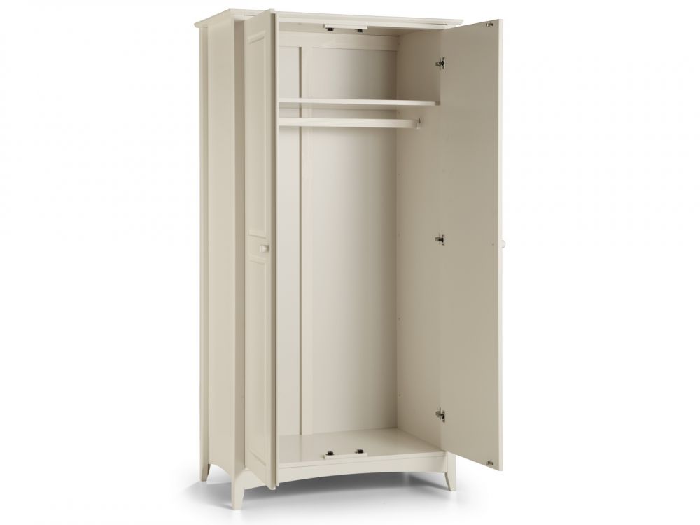 Cameo 2 Door Wardrobe - Stone White