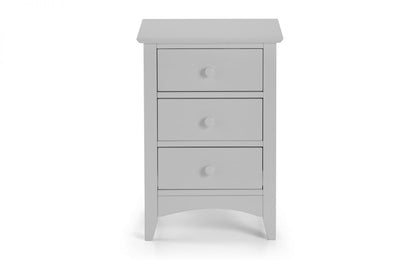 Cameo 3 Drawer Bedside - Dove Grey