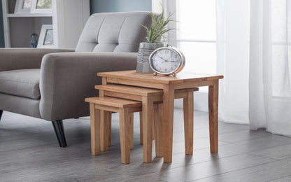 Cleo Nest of Tables - Light Oak Finish