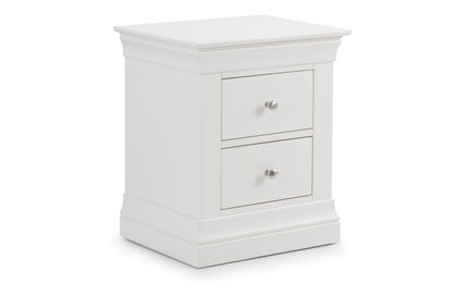 Clermont 2 Drawer Bedside - White